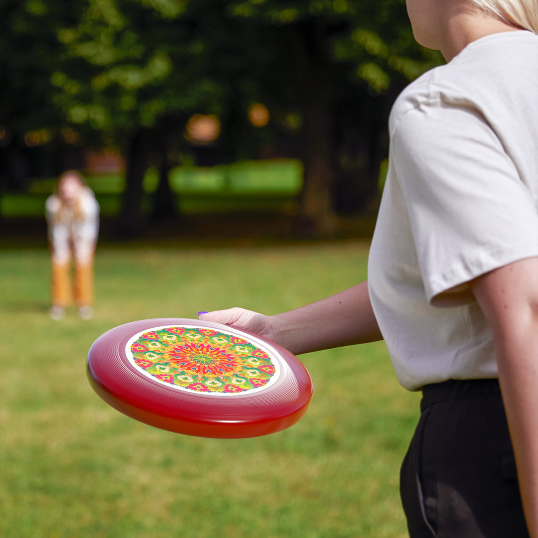 Vibrant Mandala Frisbee: Playful Art