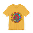 Colorful Mandala Tee with Intricate Elephant and Lotus Design