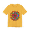 Colorful Mandala Tee with Intricate Elephant and Lotus Design