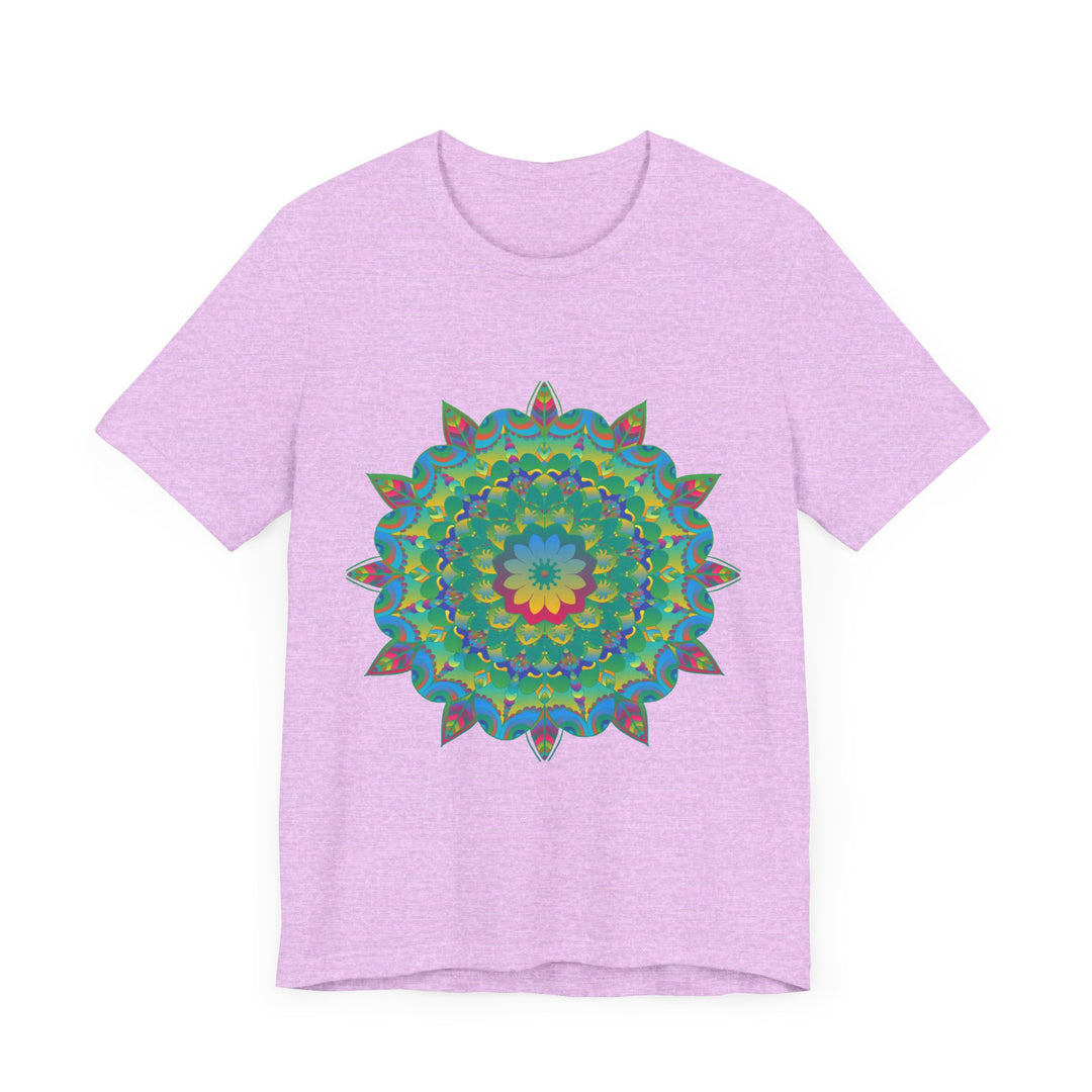 Psychedelic Mandala Tee - Vibrant Flower Design Alt Text 36