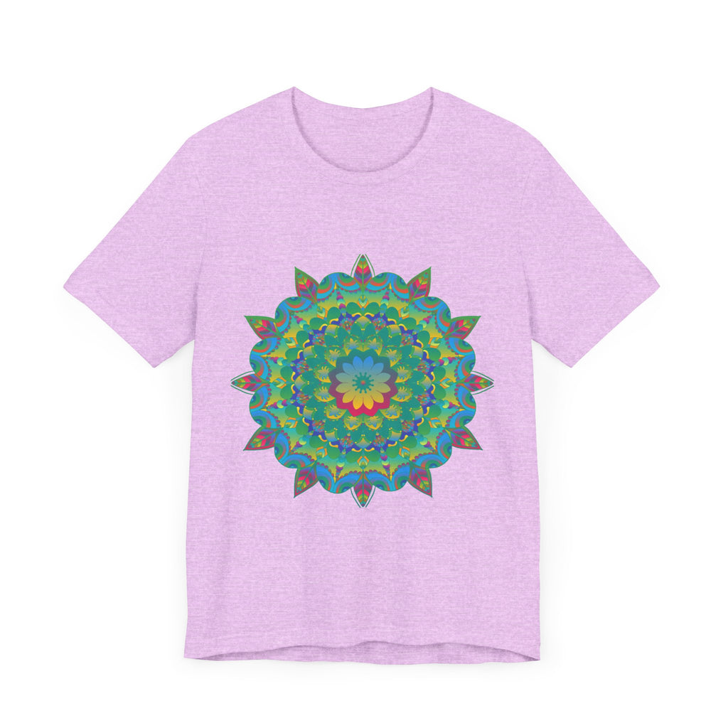 Psychedelic Mandala Tee - Vibrant Flower Design Alt Text 36