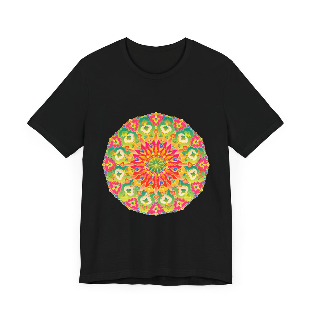 Vibrant Mandala Tee featuring a colorful and intricate design perfect for adding a pop of color to your wardrobe