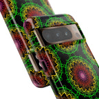 Artistic Mandala Phone Case with Bold Patterns and Modern Flair