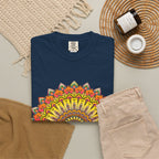 Sunburst Mandala T-Shirt — Vibrant Floral Boho Graphic Tee