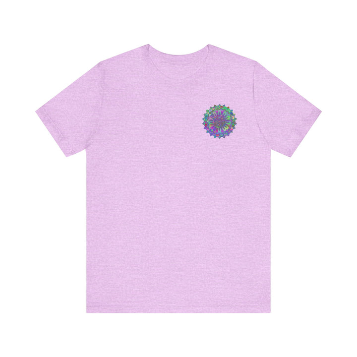 Stylish and colorful mandala tee promoting tranquility and balance