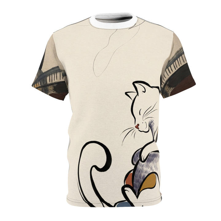 Introvert Cat Curled Minimal Line Art