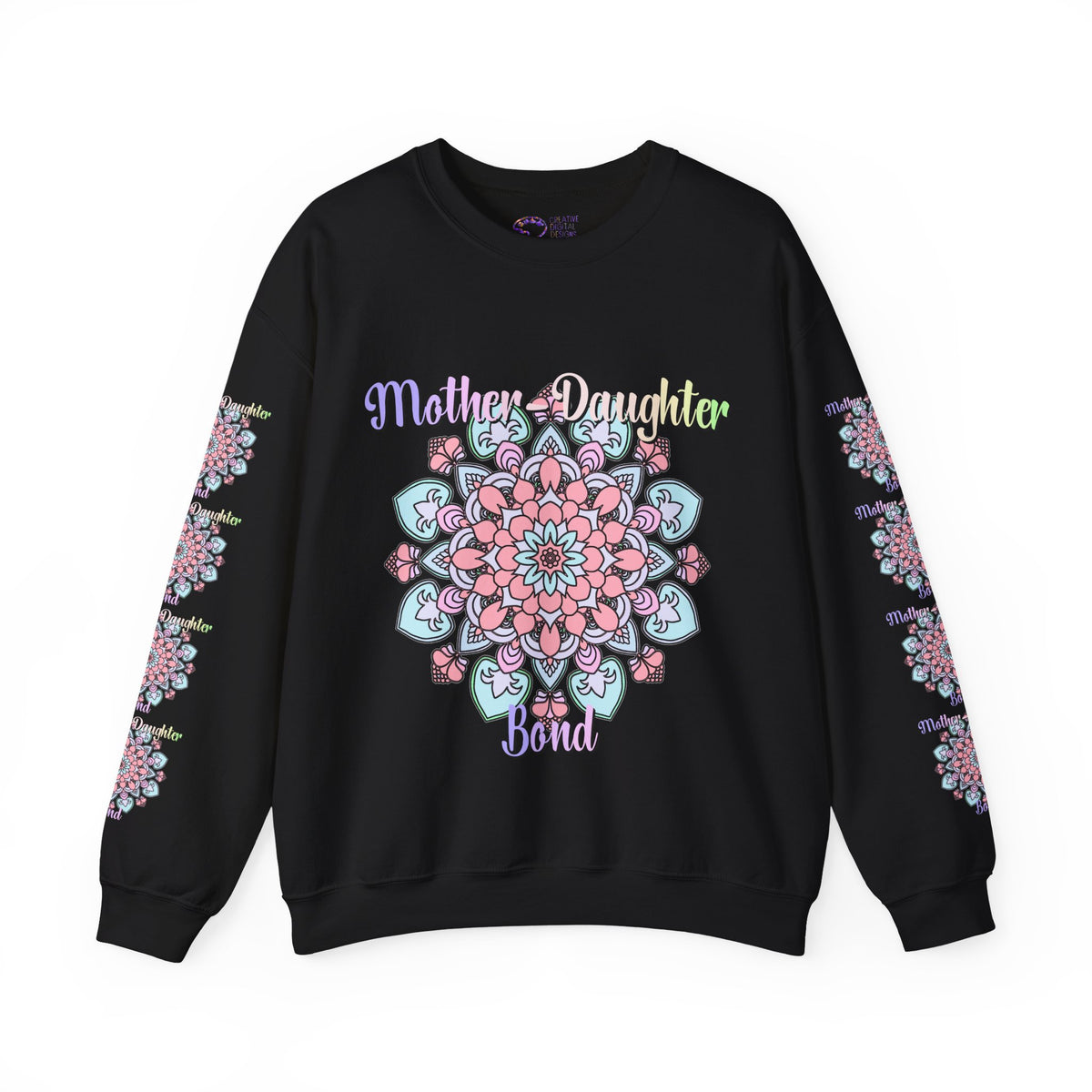 Mandala Patterned Sweatshirt Celebrating Mother-Daughter Love