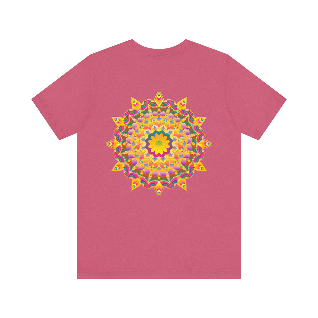 Vibrant Mandala Tee - Peace & Harmony: A colorful and intricate mandala design, representing peace and harmony, on a comfortable and stylish t-shirt