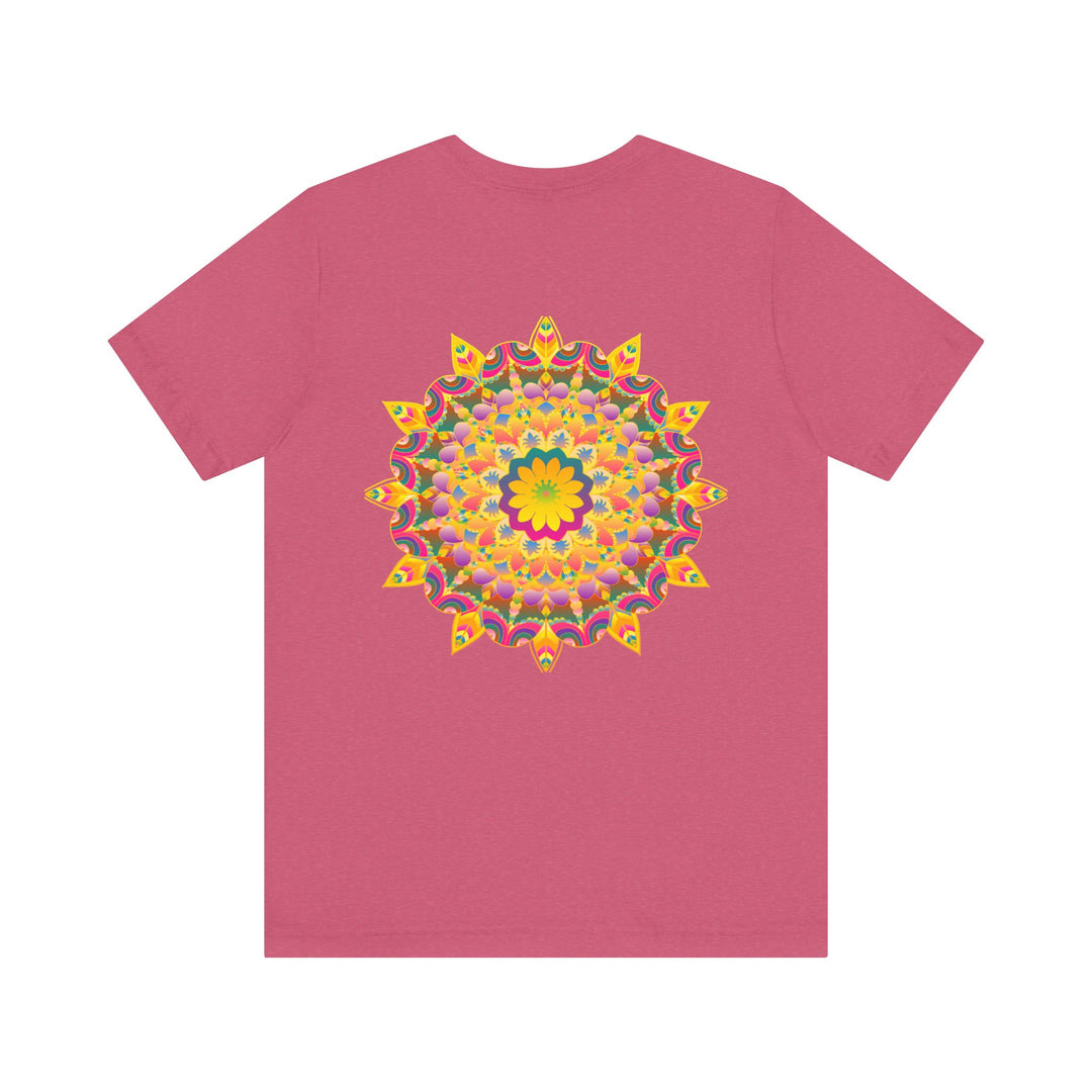 Vibrant Mandala Tee - Peace & Harmony: A colorful and intricate mandala design, representing peace and harmony, on a comfortable and stylish t-shirt