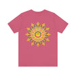 Vibrant Mandala Tee - Peace & Harmony: A colorful and intricate mandala design, representing peace and harmony, on a comfortable and stylish t-shirt