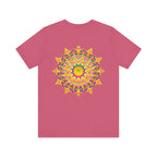 Vibrant Mandala Tee - Peace & Harmony: A colorful and intricate mandala design, representing peace and harmony, on a comfortable and stylish t-shirt