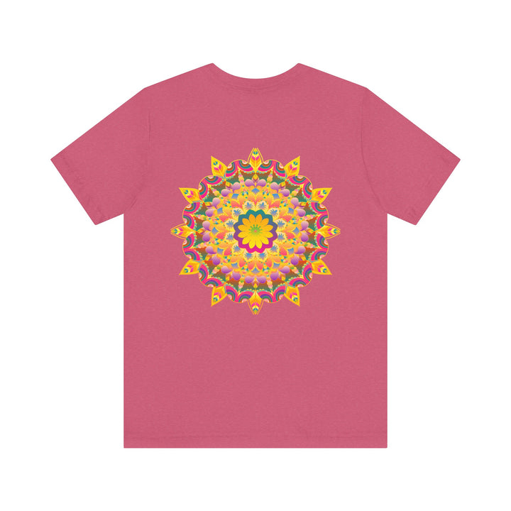 Vibrant Mandala Tee - Peace & Harmony: A colorful and intricate mandala design, representing peace and harmony, on a comfortable and stylish t-shirt