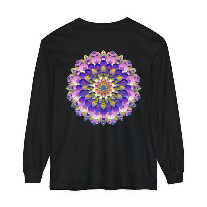 Colorful Mandala Long Sleeve T-Shirt - Psychedelic Art image 48