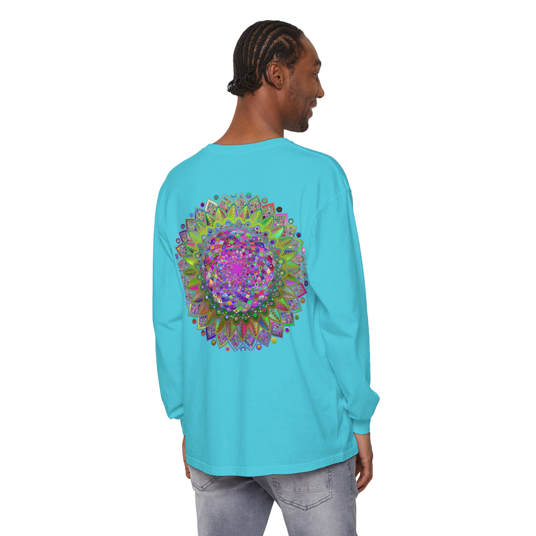 Colorful and intricate mandala design long sleeve t-shirt for men and women