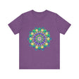 Colorful Mandala Meditation Tee featuring a vibrant design for peace & tranquility