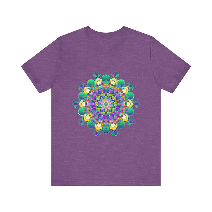 Colorful Mandala Meditation Tee featuring a vibrant design for peace & tranquility