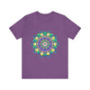 Colorful Mandala Meditation Tee featuring a vibrant design for peace & tranquility