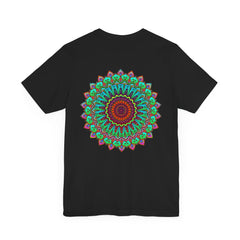 Vibrant Mandala Tee featuring intricate spiritual design for peace and harmony