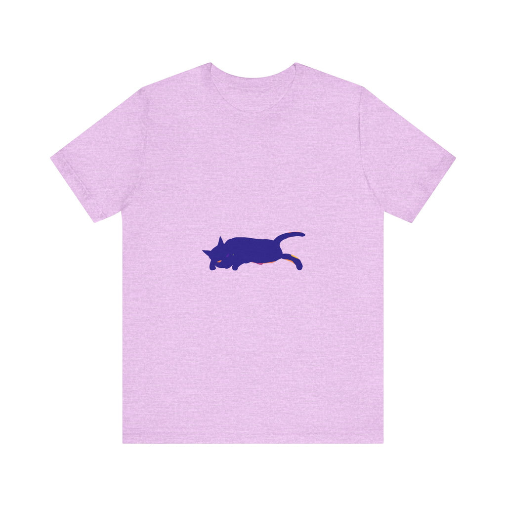 Black Cat Mystery soft watercolor t-shirt featuring a beautiful and vibrant cat design