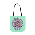 Mandala 'Love You Mom' Canvas Tote — Floral Mother's Day Gift Bag
