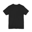 A close-up image of a stylish and colorful Savanna Cat abstract art t-shirt, featuring a unique design of a wild cat against a vibrant background
