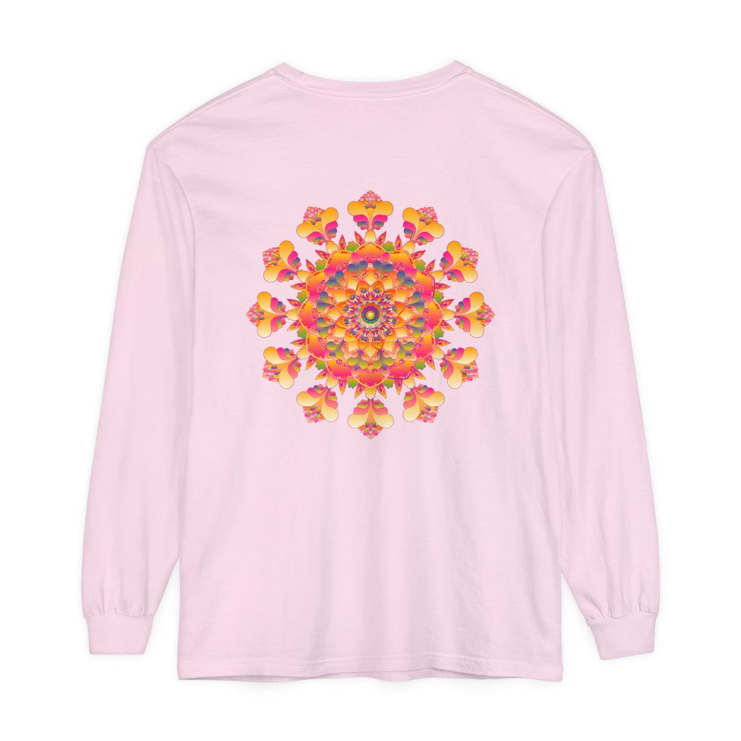 Colorful and intricate mandala design long sleeve t-shirt for men and women