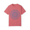 Unisex Mandala Tshirt with Handmade Design and Garment-Dyed Finish