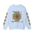 First Year Wedding Anniversary Gift - First of Many, Paper Anniversary Unisex Heavy Blend™ Crewneck Sweatshirt in Heather Grey, perfect for celebrating love and commitment