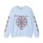 Felpa Girocollo Legame Madre-Figlia — Regalo di Famiglia Mandala Floreale