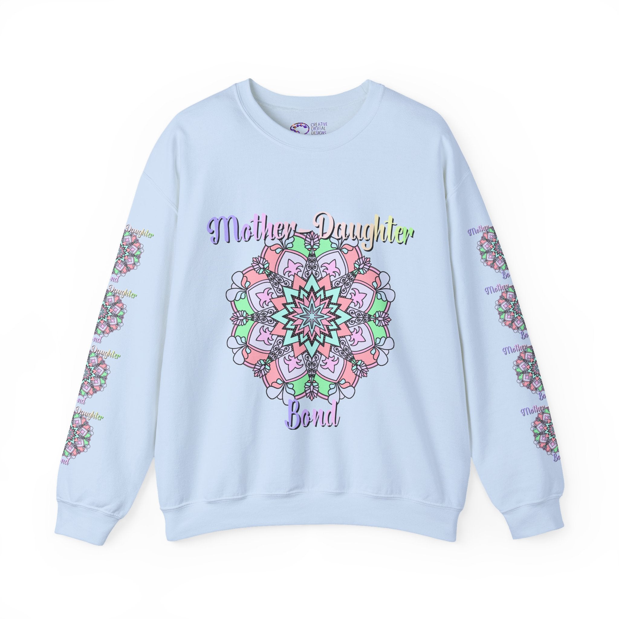 Mother-Daughter Bond Crewneck Sweatshirt — Floral Mandala Family Gift