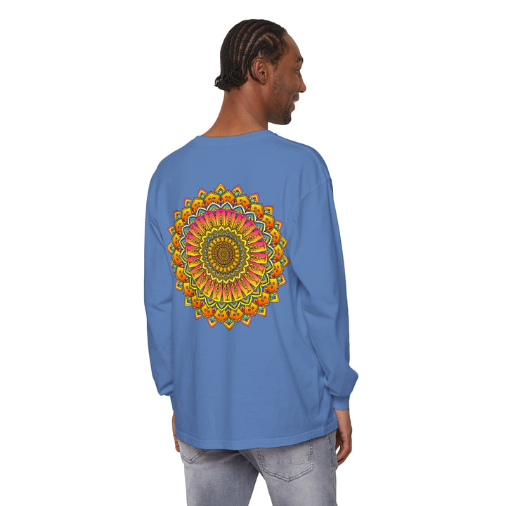 Colorful and intricate mandala design long sleeve t-shirt for men and women