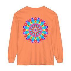 Vibrant and intricate mandala design long sleeve t-shirt for all genders
