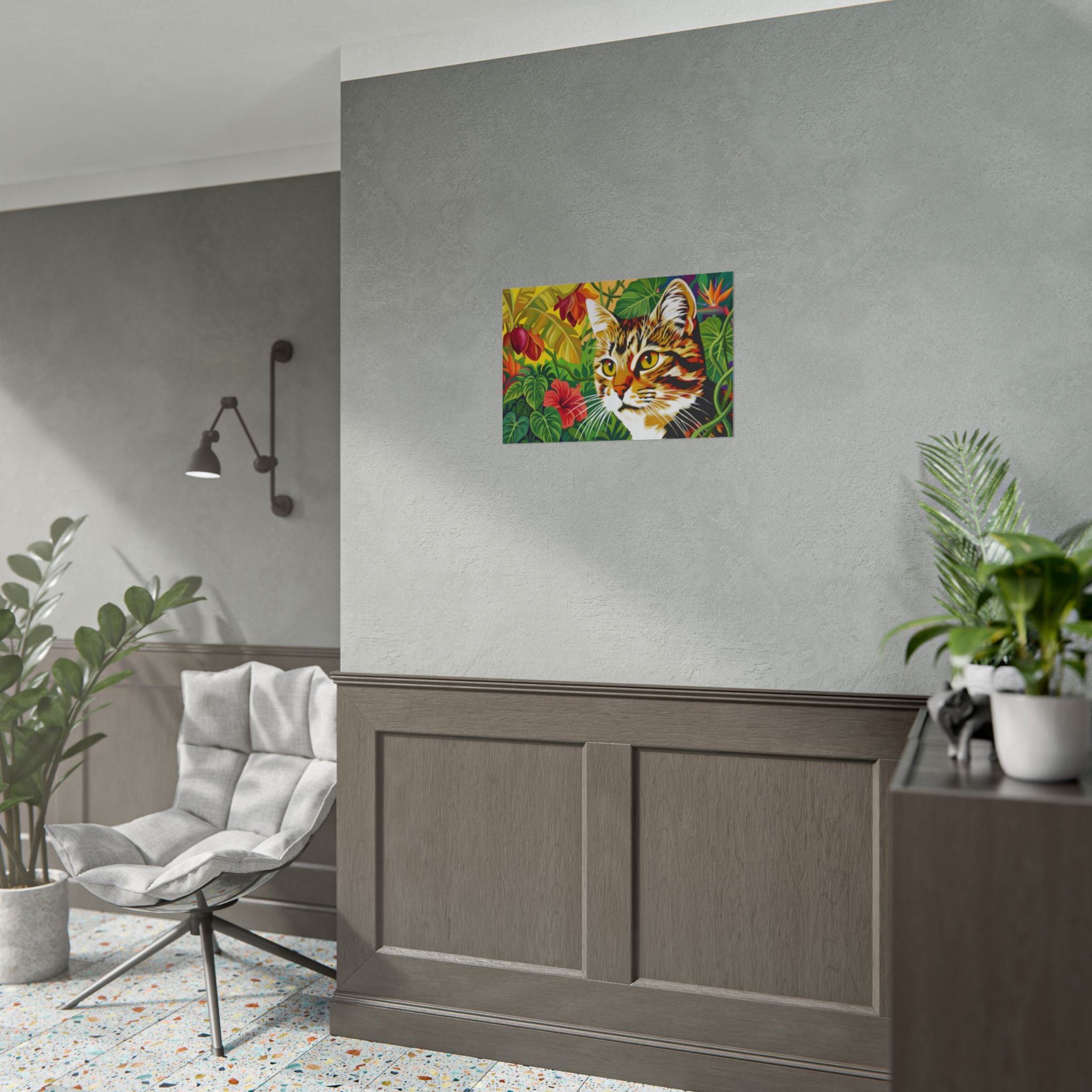 Cat Jungle Poster - Horizontal