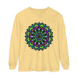 Colorful and intricate mandala design long sleeve t-shirt for all genders