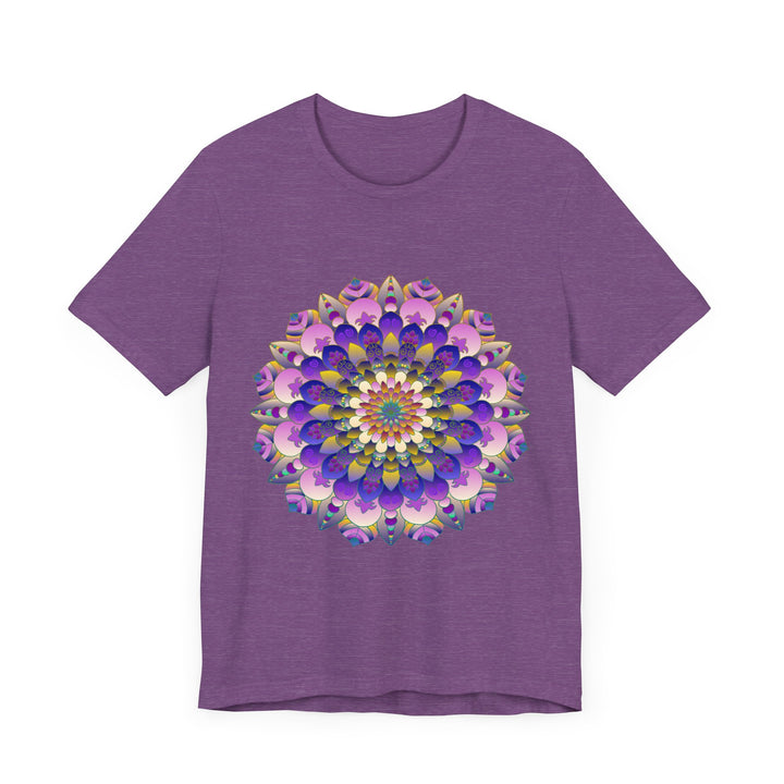 Colorful Mandala Flower T-Shirt featuring intricate spiritual art design for vibrant and stylish fashion statement