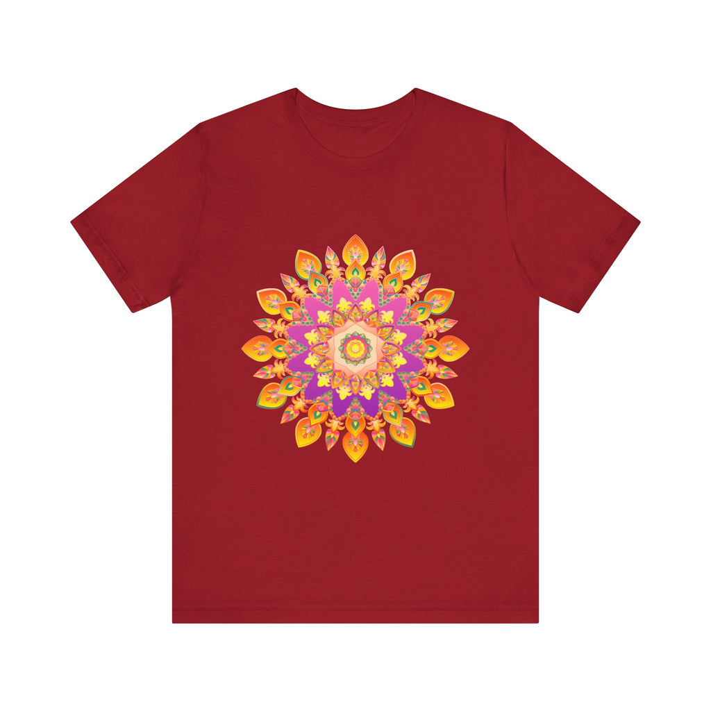 Vibrant Mandala T-Shirt featuring a colorful and detailed design inspired by Indian art and culture