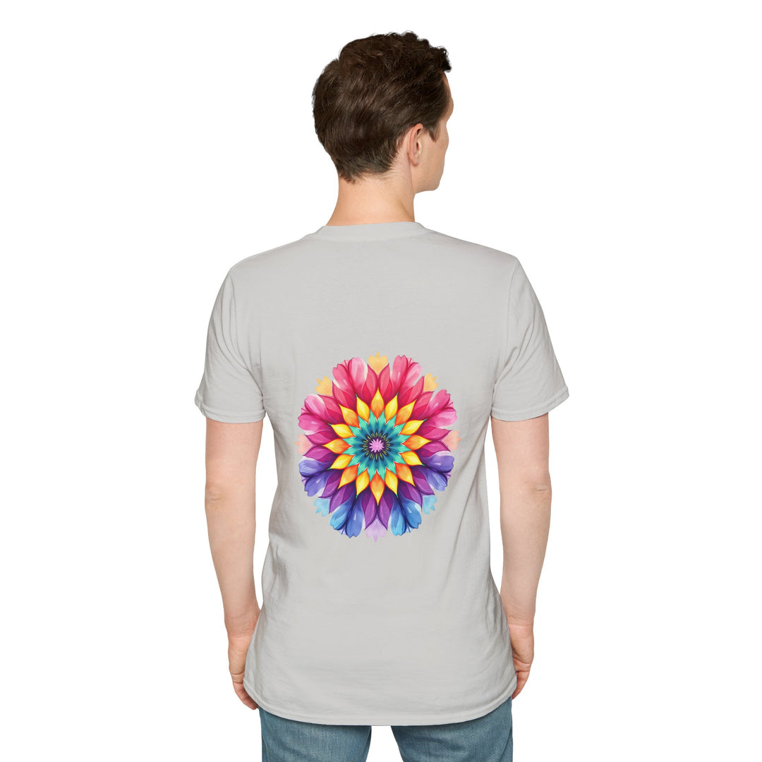 Beautiful floral mandala design with inspiring quote on fitted t-shirt