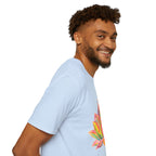 Beautiful hand-drawn Lotus Mandala Unisex T-Shirt by Blululi - a unique and artistic design that stands out
