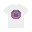 Colorful and intricate mandala design T-shirt promoting spiritual peace and harmony