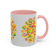 Colorful and vibrant mandala art mug with intricate floral patterns