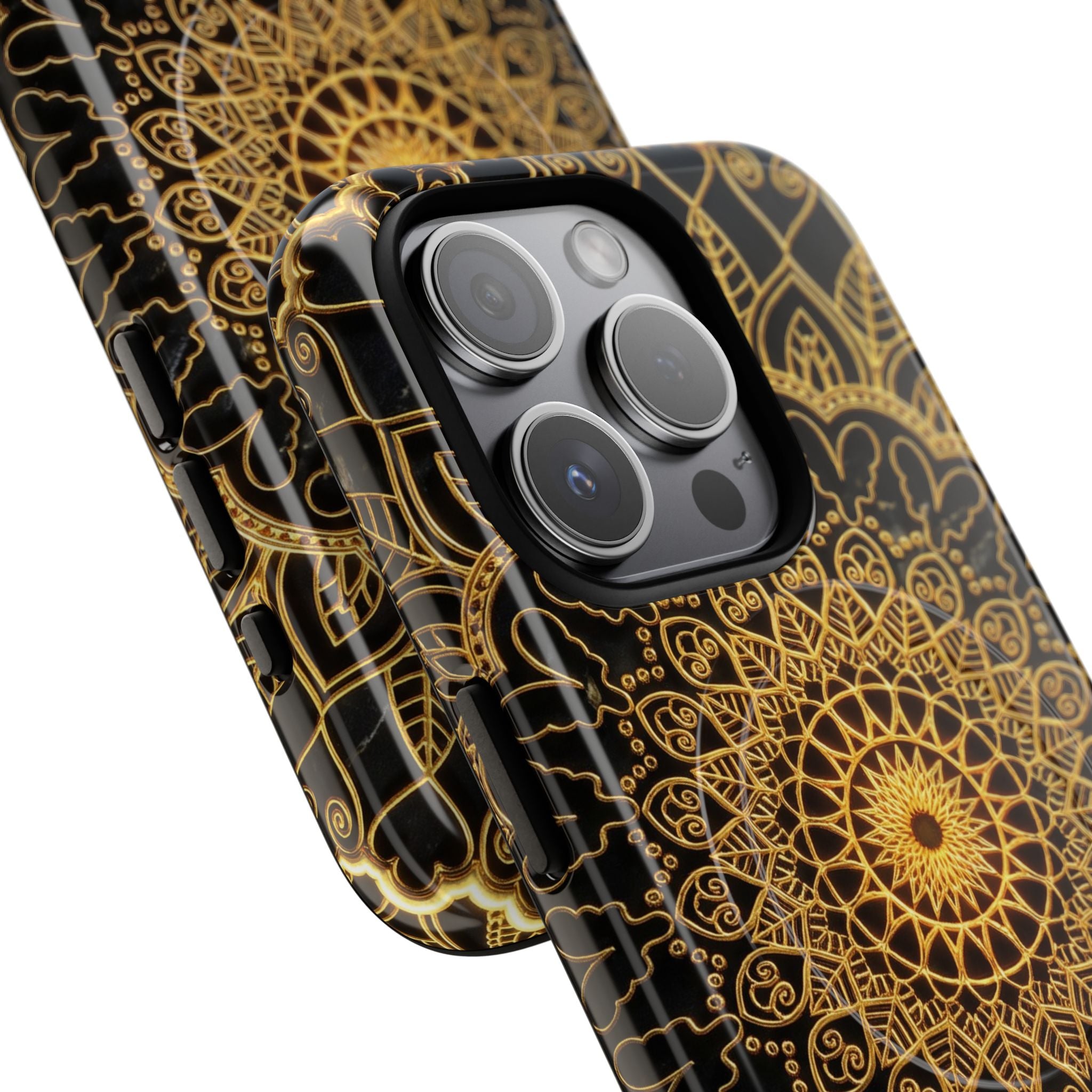 Mandala Gold Phone Case — Tough Magnetic iPhone Cover