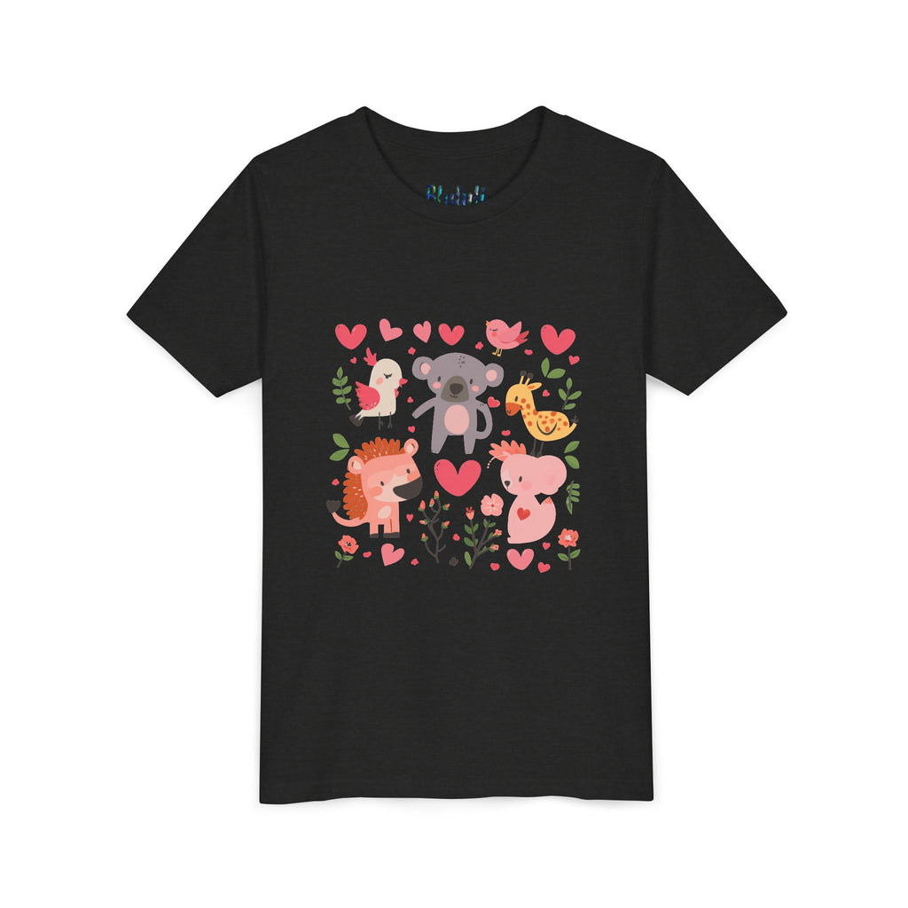 Entzückendes Animal Love Jugend T-Shirt, Süßes Kindershirt, Tier Grafik T-Shirt, Kindergeschenk, Geburtstags- oder Urlaubsoutfit 