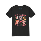 Entzückendes Animal Love Jugend T-Shirt, Süßes Kindershirt, Tier Grafik T-Shirt, Kindergeschenk, Geburtstags- oder Urlaubsoutfit 
