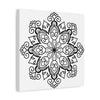 Handmade Mandala Art - Black & White Wall Art - Matte Canvas, Stretched, 125 - Intricately designed artistic wall decor for modern homes