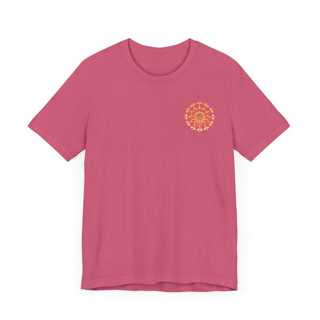 Colorful mandala tee with intricate designs symbolizing inner harmony