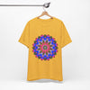 Vibrant and eye-catching mandala geometric design t-shirt in a variety of colors