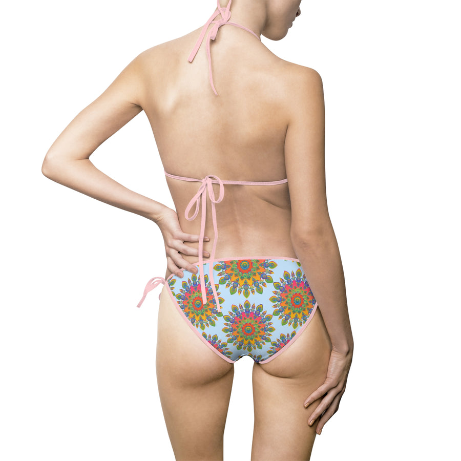 Bold Mandala Print Bikini Set in Lively Tropical Hues