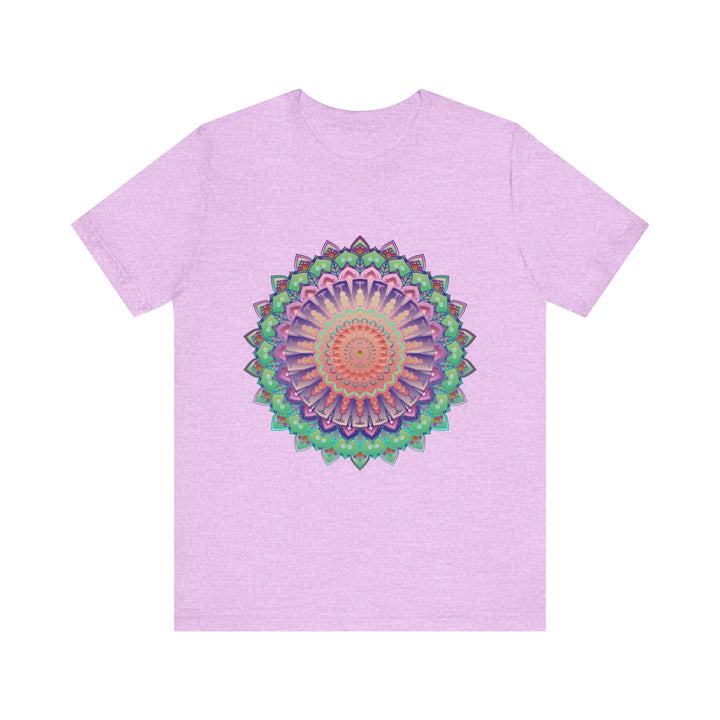 Vibrant Mandala Tee featuring a colorful and psychedelic design with intricate patterns and bright, eye-catching hues, perfect for adding a pop of artistic flair to your wardrobe