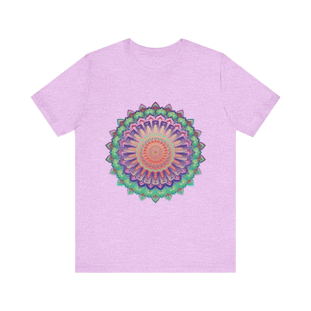 Vibrant Mandala Tee featuring a colorful and psychedelic design with intricate patterns and bright, eye-catching hues, perfect for adding a pop of artistic flair to your wardrobe