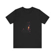 Black Cat Mystery Abstract T-Shirt with mysterious black cat design on black background